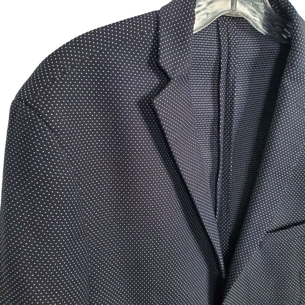Lord & Taylor Laboratory Men's Size 44R Sportcoat Blazer Micro Polka Dot 2 Butto - Picture 7 of 14
